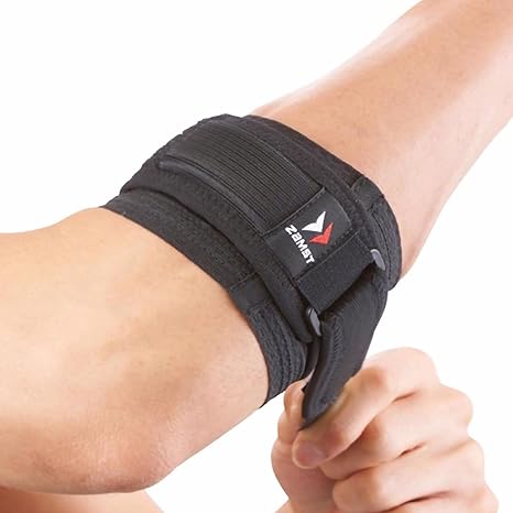 Zamst Elbow Band - Sports Elbow Brace with Pressure Pad, Arm Wrap for Elbow Pain Relief, Tennis Elbow Brace for Men and Women, Golfers Elbow Brace for Men and Women - Small