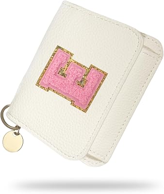 Girls Wallet, Initial Womens Wallets, White Small Wallet for Kids with 5 Card Slots Holder, Personalised Purses Gifts for Girls and Women, Birthday Gift, Christmas Gifts, Travelling Wallets Gift