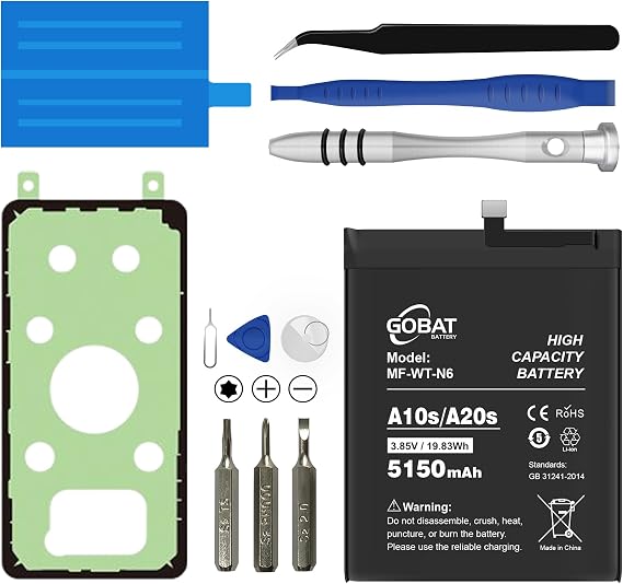 Replacement for Samsung Galaxy A10S/A20S Battery,5150mAh High Capacity Battery fit for Samsung Galaxy A10S Model (SM-A107M SM-A107F/DS SM-A107M/DS) with Repair Tool Kits,MF-WT-N6