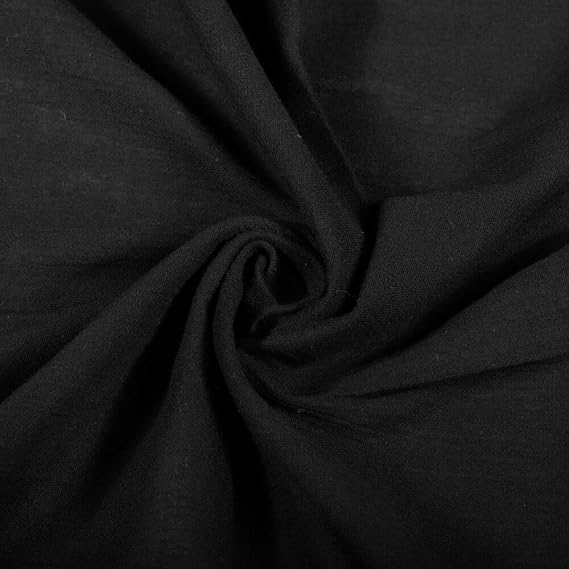 Cotton Gauze Breathable Soft Absorbent Hypoallergenic 50/51 Inch Lightweight Leno Fabric by The Yard for Sewing, Crafts, Decor, More - Black (10 Yards)