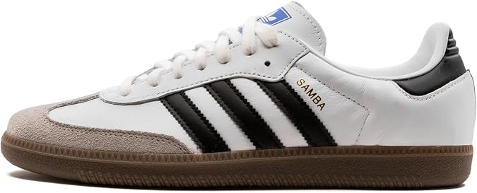 Adidas Originals SAMBA OG Men's Sneakers, Cloud White / Core Black / Clear Granite, 10 M US