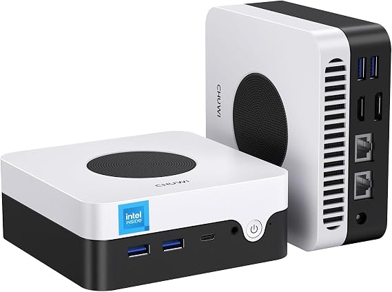 CHUWI LarkBox X Mini PC, Intel i3-1220P, 10C12T, Max 4.4GHz, 8GB RAM 256GB SSD, Triple 4K Display, Mini Desktop Computer, HDMI, WiFi 6, BT5.2, USB 3.2, Dual LAN for Home, Office, Gaming