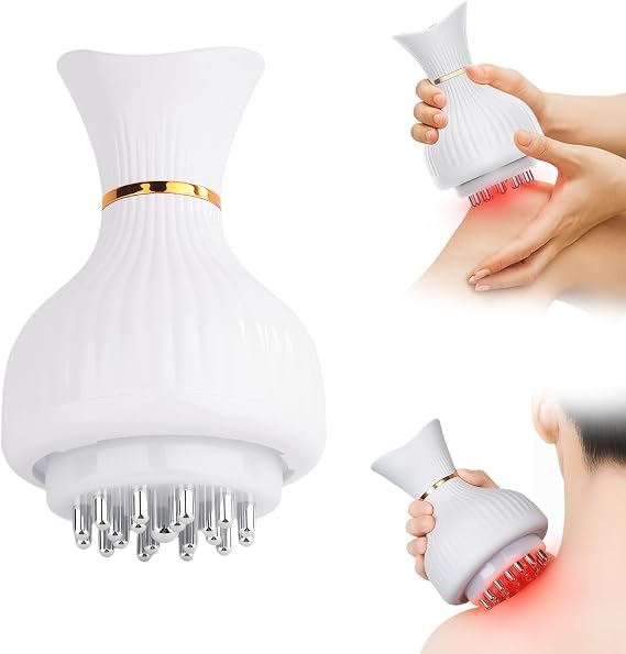 Lymphatic Drainage Massager - Anti-Cellulite Body Sculpting Tool, Body Sculpting Machine with Heat, Microcurrent, 19 Vibration Levels, Light Therapy, Reduce Cellulite & Stretch Marks for Leg Arm Belly
