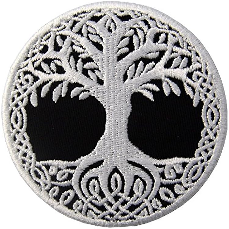 ZEGINs Yggdrasil The Tree of Life in Norse Patch Embroidered Badge Iron On Sew On Emblem