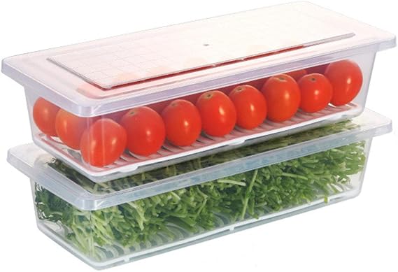 Fridge organizer,6 pieces Stackable refrigerator organizer bins,Refrigerator Organizer Bins with Lids,For Food,ruits,meat,Vegetable