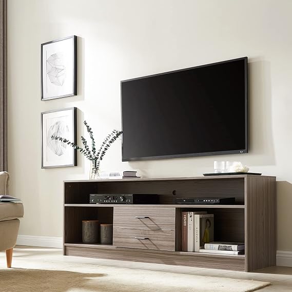 Generic TV Cabinet 63 inch Tv Stand for 70 inch tv, Modern TV Entertainment Center TV Console Table Television Stands, Storage Home Media Cabinets with Shelves for Living Room Storage Space, Oak