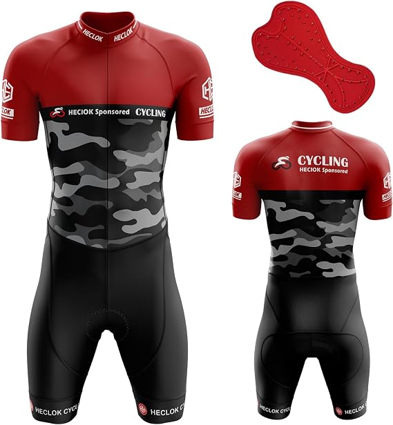 Triathlon Suit Men’s, Breathable, Quick Dry Triathlon Suit, Cycling Training Road Bike Cycling Clothing, Short Sleeves Trisuit Swimming, Running, Pro Trisuit und Triathlon