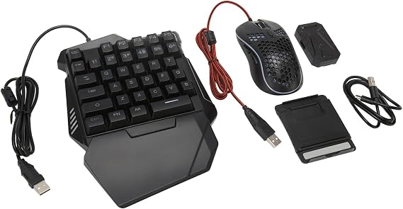 One Hand Gaming Keyboard Teclado Y USB Wired LED Backlit Keyboard Converter Half Hand Gaming Keyboard Combo Gaming Keyboard for Mini