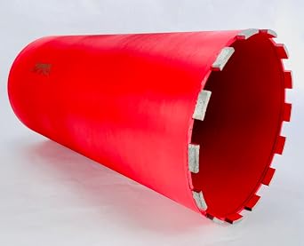 8" Inch Diamond Wet Core Drill Bit 1-1/4 Threaded by BLUEROCK Tools for Concrete Rebar Asphalt Brick Rock Masonry Hole Barrel Coring