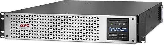 APC 3000VA Lithium Ion UPS, SMTL3000RM2UC, Pure Sine Wave Rackmount UPS, 120V Uninterruptible Power Supply