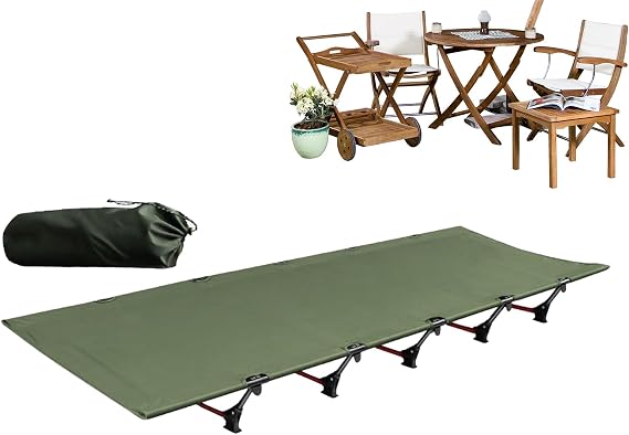 Camping Beds, Foldable Sleeping Bed for Camping, Space-saving, Lounger Support, Lightweight, Travel, Home, Short Term Rest, Guest, Backpacking, Hiking, Outdoor