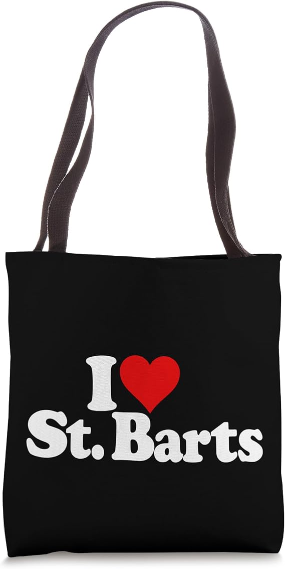 I LOVE HEART ST. BARTS SAINT BARTH SAINT BARTHELEMY Tote Bag