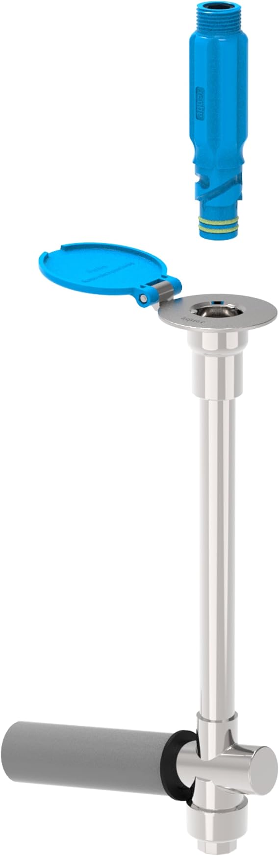 Aquor Ground Hydrant, Frost Proof Yard Hydrant, Lead-Free with Drain Port, Self-Cleaning, Maintenance-Free and Frost Free Outdoor Faucet - Bury Depth 12 inch, Aquor Blue