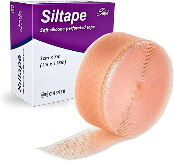 Advancis Medical UK Siltape Soft Silikon Yara İzi Dikiş İzi Sezaryen Yanık Estetik Bant 2 CM x 3 M