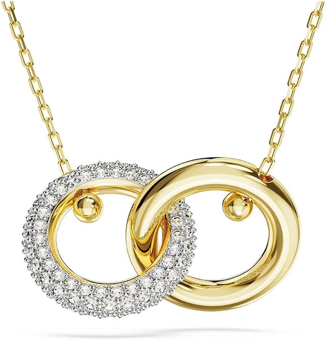 Swarovski Dextera Pendant Necklace with Interlocking Loop and Clear Crystals