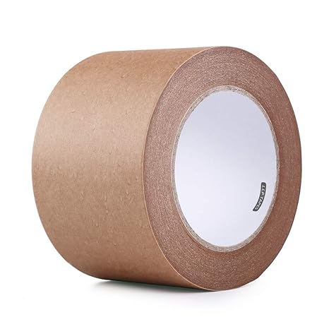 LLPT Recyclable Kraft Gummed Tape 1 Pack 3" x 165Ft Carton Sealing Tape | Tearable & Writable, Strong Adhesive, RoHS Recyclable For Shipping, Carton, Photo Frame Sealing, Fits Cardboard, Wood, Metal