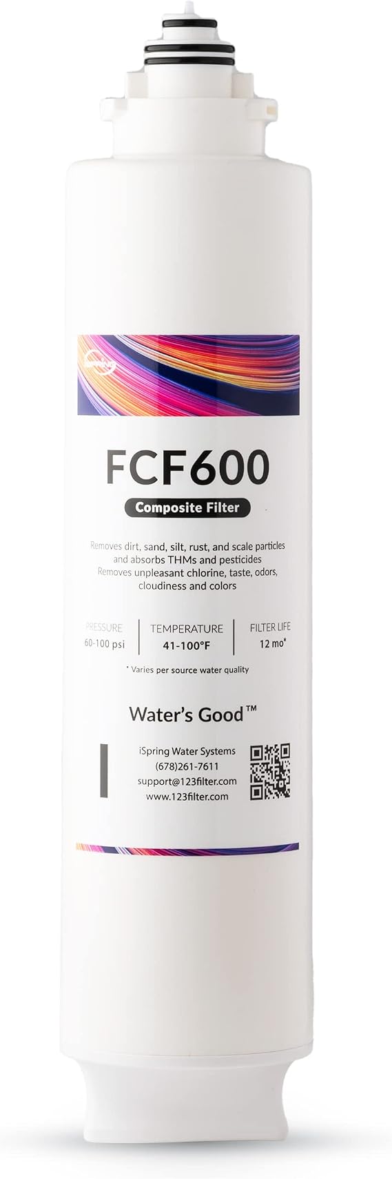 iSpring FCF600 Replacement Water Filter for RO600 Tankless Reverse Osmosis Water Filtration System