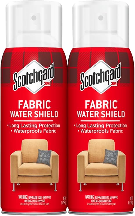 Scotchgard Fabric Water Shield, Water Repellent Spray for Spring and Summer Clothing and Household Upholstery Items, Long-Lasting Protection, Water Repellent for Seasonal Fabric, Two 10 oz Cans | Water Repellent Spray for Clothing and Household Upholstery; Long-Lasting Water Repellent