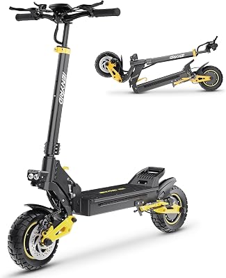 Offroad Electric Scooter Adults, e-Scooter for Adult, Off Road e Scooters 2400W Foldable Dual Motor Electric Scooters up to 50 MPH Max, 50 Miles Long Range, Dual Brakes & Suspension Systems EScooter