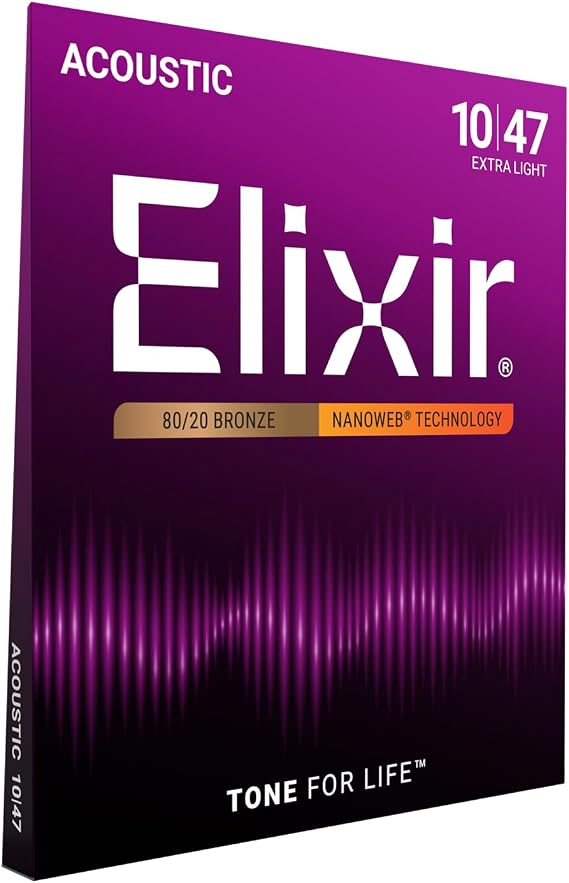 Elixir 010-047 Nanoweb Bronz Akustik Gitar Teli (11002)