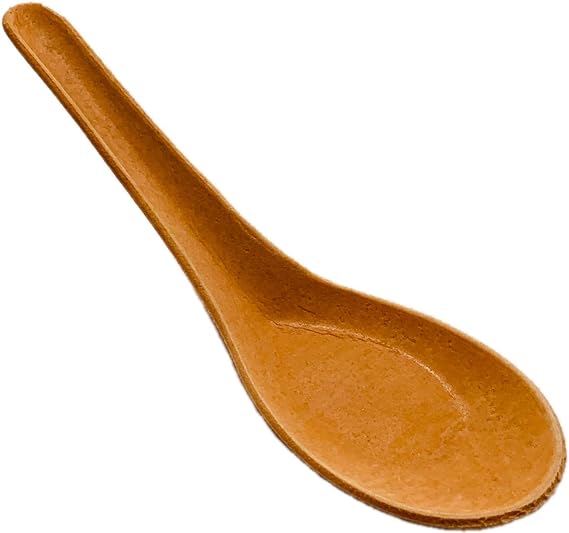 Edible Spoon Appetizer/Dessert Spoon, Baked, Vegan, Ready to Fill- Pleasant to eat. Ideal for Food Presentation. (Pack of 100)