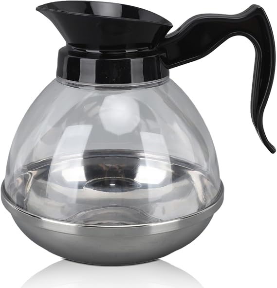 1.2QT Universal Coffee Pot, Coffee Decanter Pot Commercial Coffee Maker Pot Replacement Coffee Carafe with Comfortable Handle for Coffee Machine Stove