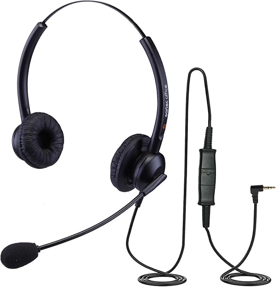 Double Ear Headset for LG-Nortel LDP7016, LDP7024 & LDP7024LD Digital Phone + FREE 2.5ml Jack Lead - EAR308D + QD011