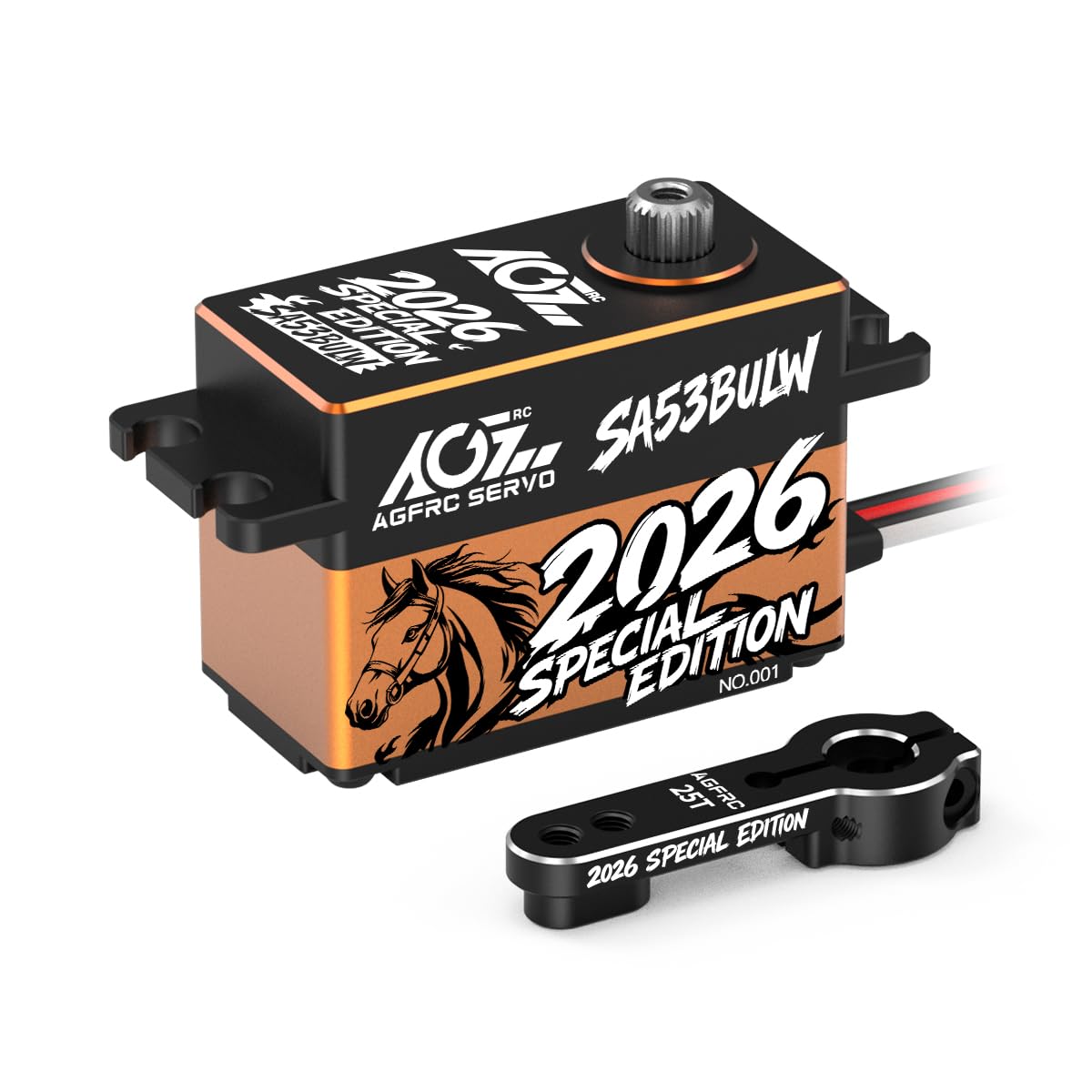 AGFRC 34KG Low Profile RC-Servo-Motor - 16.8V Direct Power Waterproof Programmable Brushless Smart Servo for 1/10 1/8 RC Car, Trucks (SA53BULW 2026 Special Edition)