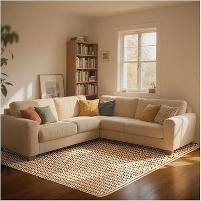 Area Rugs for Living Room, Imitation Sisal Carpet for Bedroom Solid Color Non-Slip Washable Rugs Wear-Resistant for Living Room, Bedroom, Dorm, Entrance, Corridor Brown B 160x230cm