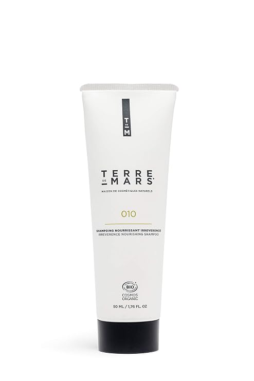 TERRE DE MARS Irreverence Nourishing Shampoo, Certified Organic, Moisturizing and Repairing Shampoo for Men and Women, Made in France, Vegan and Cruelty Free (1.76 FL Oz)