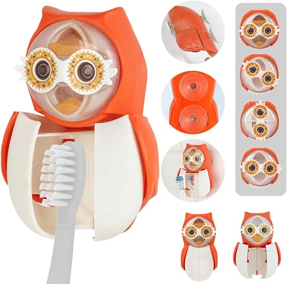 Flipper Hourglass Toothbrush Hygienic Storage Container - Orange 1packet (1x1pcs)