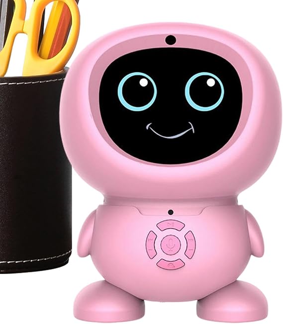 AI Portable Smart Learning Machine - Electronic Interactive Talking Robot Voice Activated Tech, Built-In Speaker System + Intuitive Control Panel | Toughened Matte Finish Safety Case For Boys & Girls