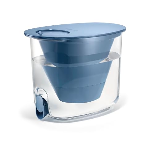 LifeStraw Home High-Capacity Water Filter Dispenser, 35-Cup, Stormy Blue