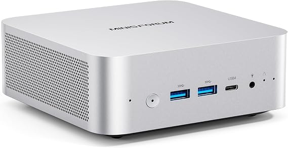 MINISFORUM AI X1 Mini PC AMD Ryzen 7 255 Processor Radeon 780M Graphics DDR5-5600MT/s 32GB 1TB SSD Windows 11 Pro Small PC HDMI2.1 |DP1.4|USB4x2 4-Screen Output 2.5Gbps LAN/Wi-Fi 7/BT5.4 Compact PC