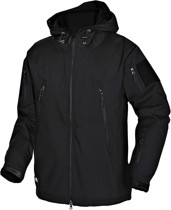 men's soft-shell jacket waterproof military lightweight outdoor fleece skiing zip hoodie jacket