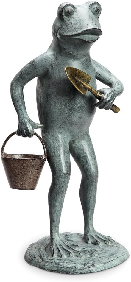 Green Thumb Frog Garden Sculpture