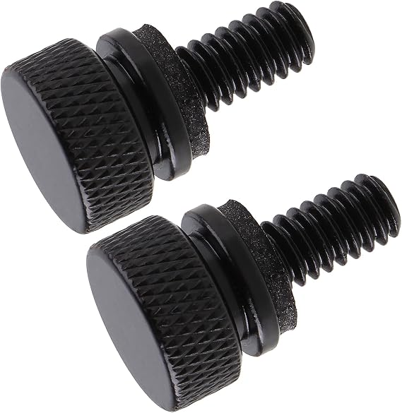 Stainless Steel Seat Bolt Rear Mount Screw Black Compatible with Harley Davidson 1996-2025,2 PCS