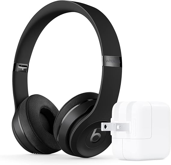 Beats Solo3 Wireless with Apple 12W USB Power Adapter - Black