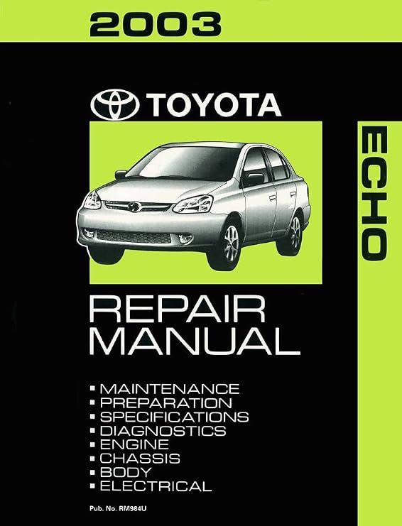 bishko automotive literature 2003 Toyota Echo Shop Service Repair Manual Book Engine Drivetrain OEM