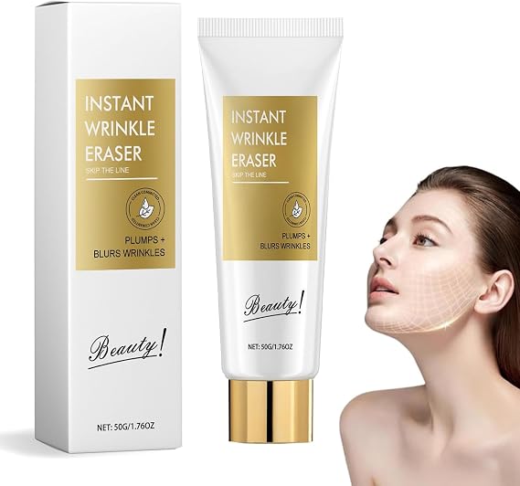 Instant Wrinkle Eraser, Natural Instant Wrinkle Remover Serum, Skin Tightening Cream for Face, Anti Wrinkle & Anti Aging face Cream, Firming Peptides Lotion Serum for Face & Body (50g, 1)