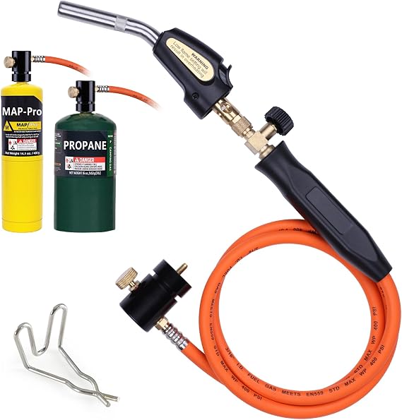 Propane Torch Hose Kit 3.6Ft Trigger Start Adjustable Flame Valve