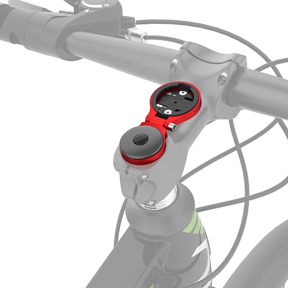 Garmin Stem Mount - Adjustable Out Front Computer Mount for Garmin Edge Road Cycling Bike Computer Mount Wahoo Elemnt Bryton Cateye Red