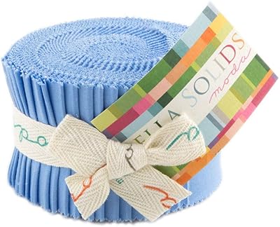 Bella Solids 30s Blue Jr Jelly Roll 9900JJR 25 by Moda House Designer for Moda