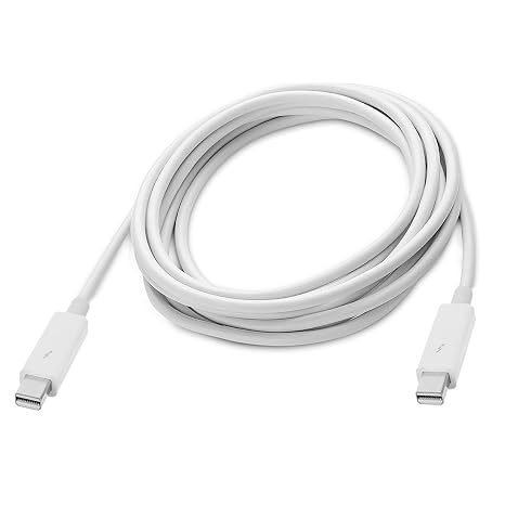 cablecc 2m Thunderbolt Port to Thunderbolt Male to Male Video Data Cable for MacBook 2013 2014 2015 (200cm)