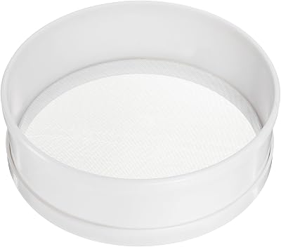 uxcell Stainless Steel Flour Sifter, 6Inch 50 Mesh Round Sifter Flour Sieve Mini Fine Mesh for Baking Cake Bread, White