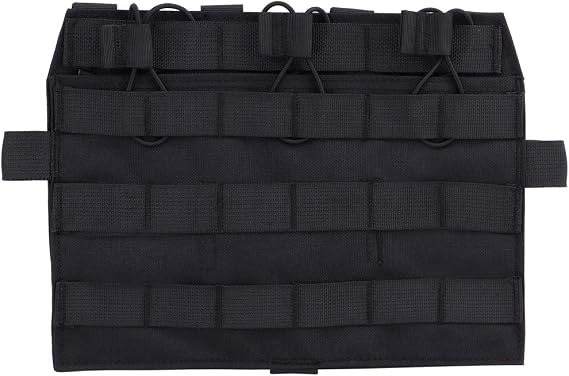 Triple Flap Flat Mag Pouch,Tactical Front Molle Pouch 5.56mm Magazine Panel
