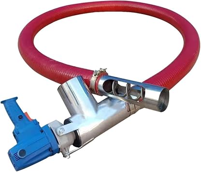 Grain Suction Pump, 2/3/5/6m Hose Small Household Car Grain Conveyor - Auger Screw Conveyor with High Suction for Efficient Grain Transportation (5m)