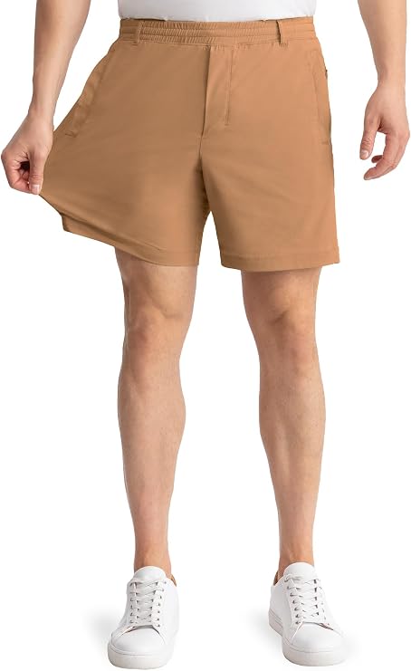 birddogs Mens Shorts Casual, Slim Fit, Stretch Shorts with Built-in Liner for Comfort Regular Length, 7" Inseam