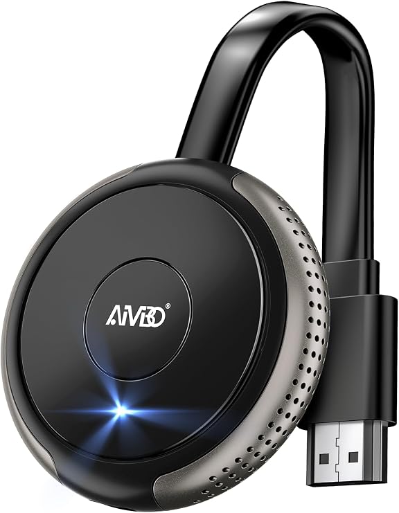 AIMIBO 4K Wireless Display Dongle - True Plug & Play 2.4G & 5G HDMI Wireless Dongle for i*OS/Android/Windows/Mac OS Phone Laptop to TV/Monitor/Projector Supports Airplay DLNA Miracast