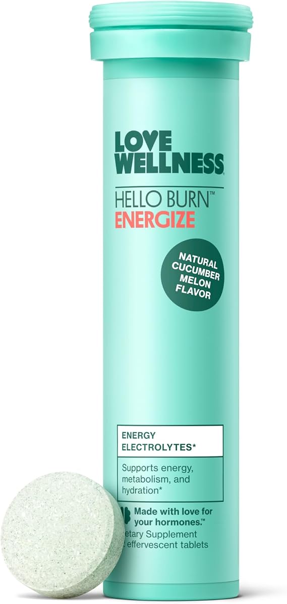 Love Wellness Hello Burn Energize | Electrolytes & B Vitamins | 12 Tablets